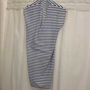 Blue and White Stripe Shift Dress